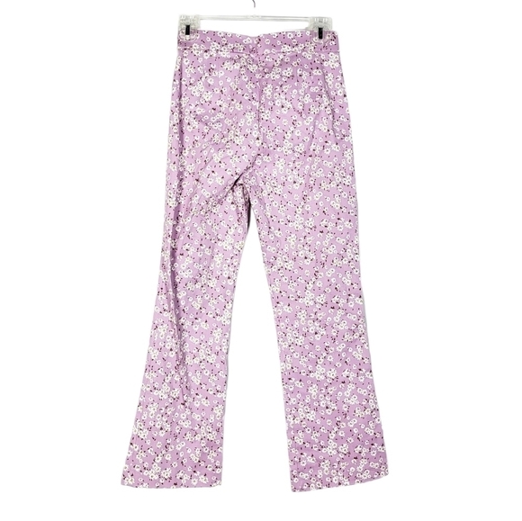 ZARA Floral Printed Mini Flare Pants barbiecore NWT - Picture 3 of 7